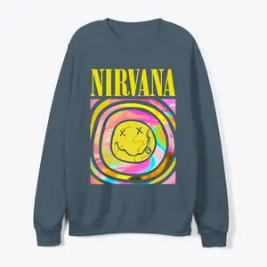 Unisex Sweatshirt - Nirvana Sweatshirt - Nirvana Smile Face Shirt Menswear Hoodie