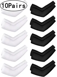10Pairs- Cooling Arm Sleeves] 3 Pairs Cooling Arm Sleeves | Breathable, Stretchable, Quick-Drying Ice Fabric, Elastic Fit for Sun Protection, Ideal for Summer Sports & Cycling