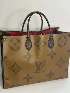 Pre-owned Louis Vuitton canvas Tote Bags reverse monogram On The Go GM tote