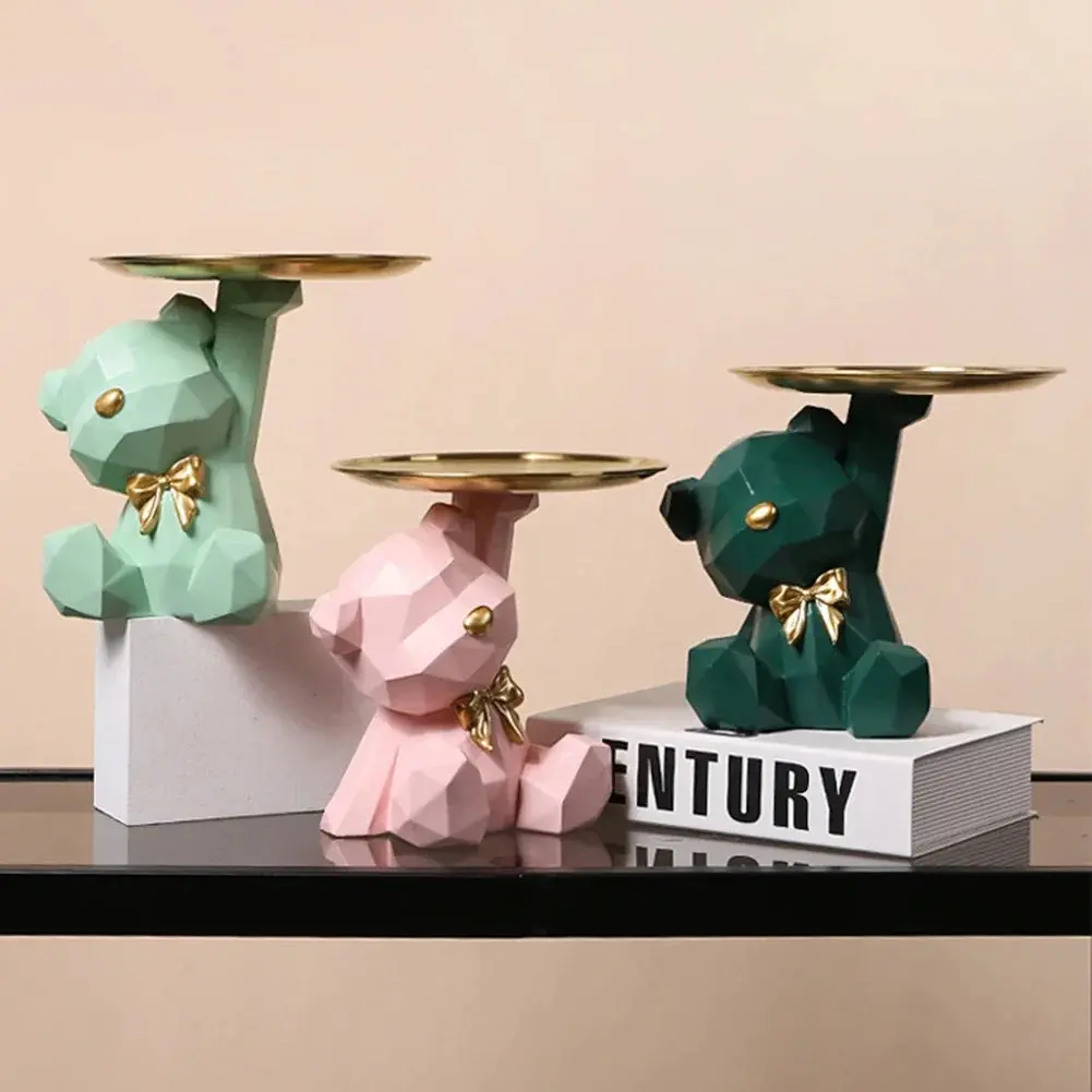 Geometric Bear Resin