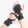Half-Finger Weight Lifting Gloves for Bodybuilders - Anti-Slip Silicone Palm, Adjustable Wrist Support, Adjustable Straps, Neoprene Pad, Strap-Secure Fit, Lightweight Breathable Gym Accessories for Gym Workouts, Easy to Put On, Prevents Skin Irritations