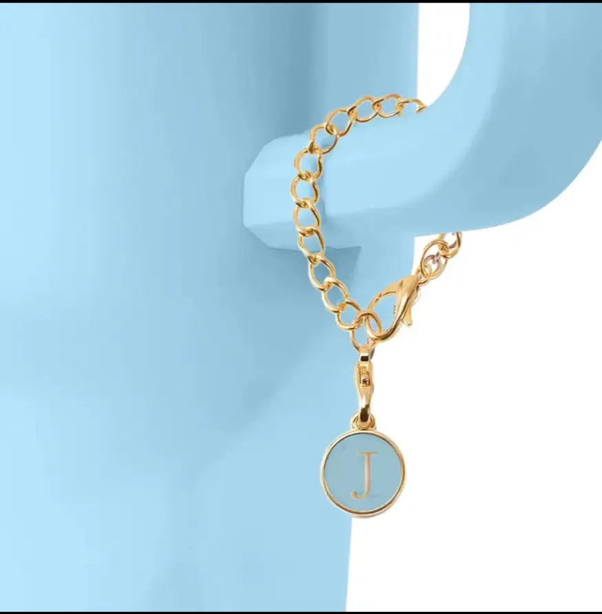 Blue Letter Charm Accessories for Cup Blue Letter Charm Accessories for Cup