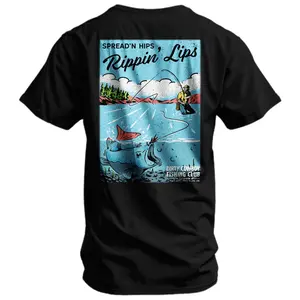 DIRTY COWBOY USA Spreadin' Hips & Rippin' Lips Fishing Club Men's T-Shirt
