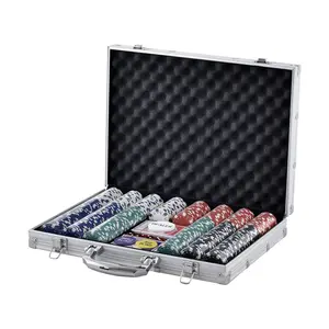TikTokShopBlackFridayVEVOR Poker Chip Set, 500-Piece Poker Set, Complete Poker Playing Game Set with Aluminum Carrying Case, 11.5 Gram Casino Chips, Cards, Buttons and Dices, for Texas Hold'em, Blackjack, Gambling