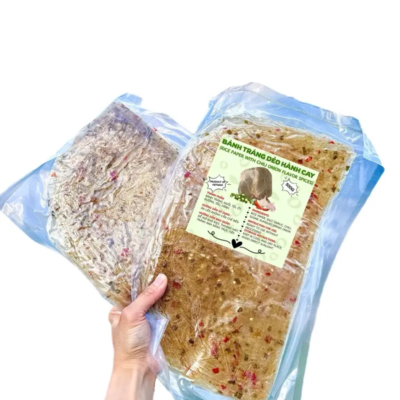 Rice Paper W Chili Onion 1.1lb - Bánh Tráng Dẻo Hành Cay 500g/xấp