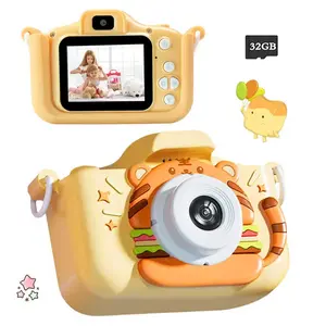 Kids Camera Toy, Toddler Digital Camera, Portable Video Digital Camera for Boys and Girls Ages 3-12, Children's Christmas Birthday Gift with MP3 Music Player and 32GB Card, HD Video Children's Digital Camera Toy, Video Recording, Games, Selfie Camera Toy