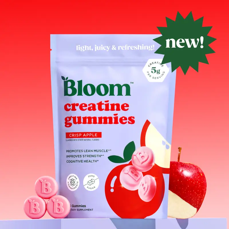 NEW Crisp Apple Creatine Gummies - Energy, Cognitive Health & Post-Workout Muscle Recovery Promotes & Muscle Improves - Creatine for Women