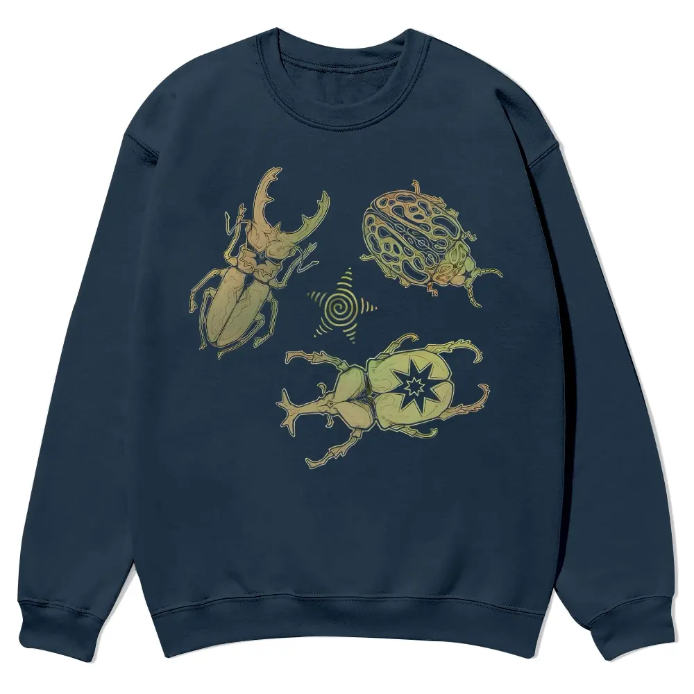 Allomyrina Dichotoma Insect Lover crewnecks for men and women, full color fall sweatshirts, fun and cozy patterned sweaters, unisex fall clothing