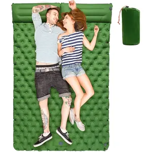 Outdoor Camping Double Inflatable Mattress Extra Wide Sleeping Pad Ultralight Folding Bed Sleeping Mat Car Travel Mat