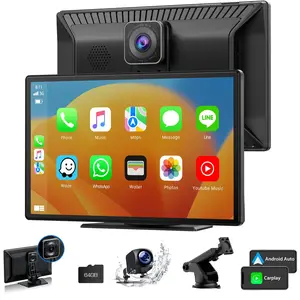 【JumpstartSale】LAMTTO 9" Wireless CarPlay & Android Auto Car Screen｜Portable Touchscreen | With 2.5K Front & 1080P Rear Cameras | Screen Mirroring | Dual Use as HD Dashcam & Smart Car Display | Making Every Drive Safe and Smooth | Gifts