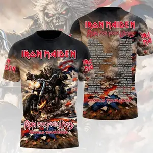 Iron Maiden 2026 World Tour Graphic Tee, Vintage Heavy Metal Band Shirt, Retro Rock Concert Fan T-Shirt IY2