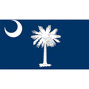 South Carolina Sticker - Flag It Vinyl Car Decals 2.5" x 4" Featuring South Carolina State Flag Design