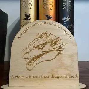 Dragon - Fourth Wing quote shelf decor