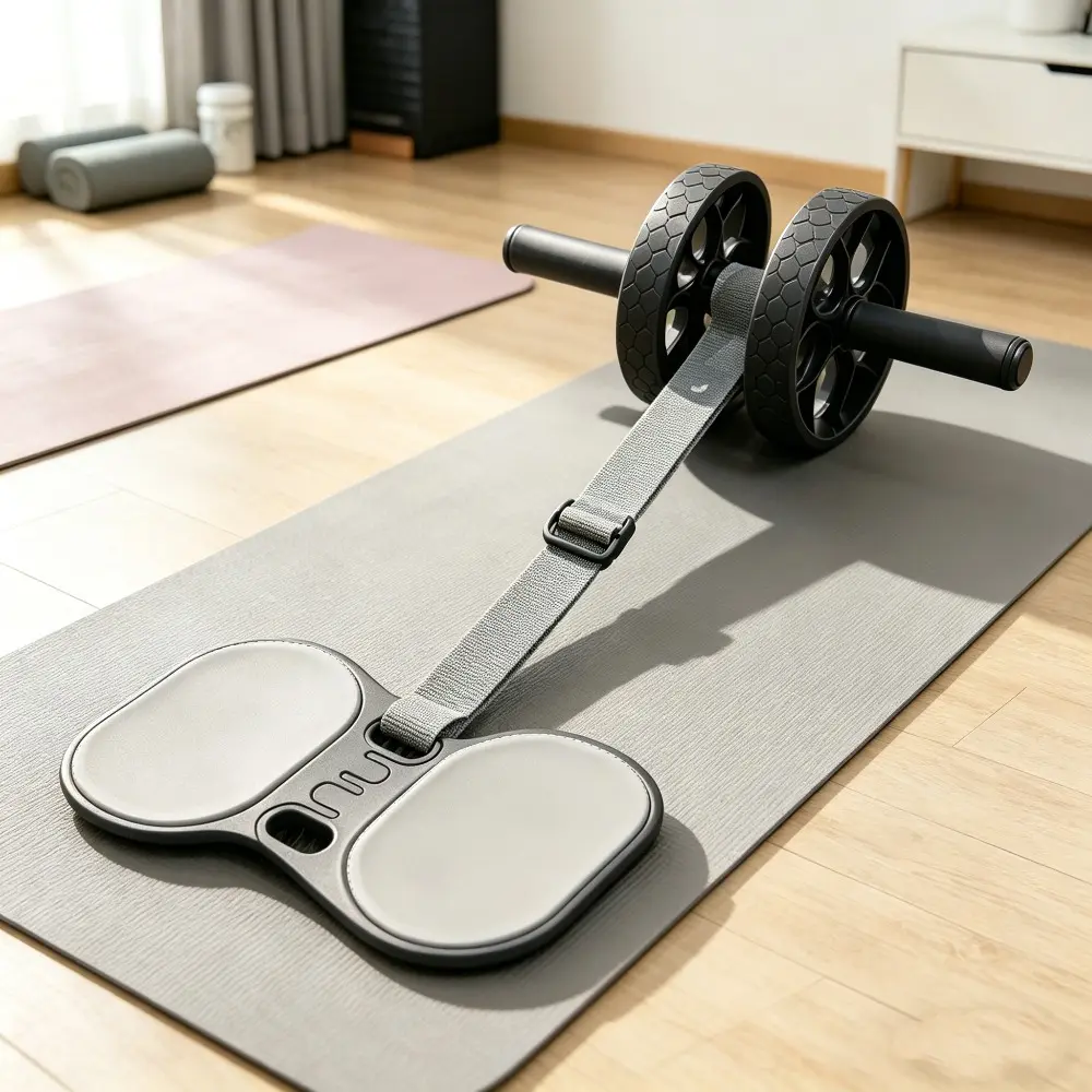 Automatic rebound Ab roller with adjustable resistance friendly for beginners. Detachable portable with knee pad for training and recovery. Unisex sturdy design, space-saving home use to activate deep abs and build core stability. Abdominal Roller Trainer