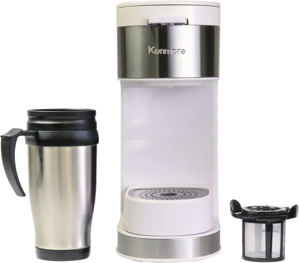 Kenmore Single-Serve Coffee Maker, White (KKCMKCM-W Model)