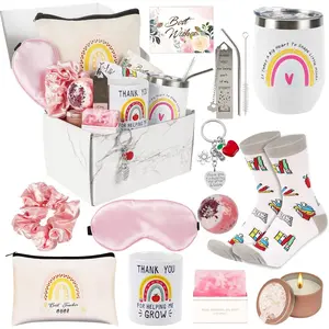 Kolewo4ever 14 pcs Teacher Appreciation Gift Set Teacher Gifts Box for Women Best Teacher Gifts for Women Funny Thank You,Retirement,Christmas,Birthday Baskets Gifts for Teachers