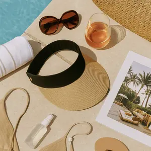 Rollable Straw Visor Truly Contagious UVA Sun Shield Women