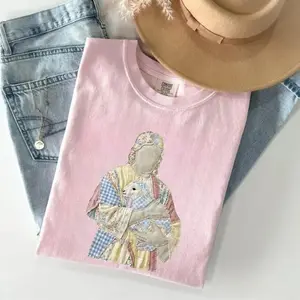 Comfort Colors Jesus Faux Patchwork TShirt, Easter Cross Tee, He Is Risen Christian T-Shirt, Faith Gift for Christian Apparel Tee EA12