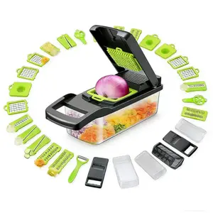 7 Blades Kitchen Vegetable Slicer And Dicer 16-In-1 Vegetable Chopper Fruit rotary cheese grater fast cutting machine Kitchen Slicer Stainless Vegetable Chopper