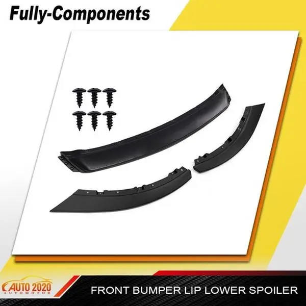 Fit For 13-14 Ford Mustang Carbon Fiber Look Front Bumper Lip Lower Spoiler Kit