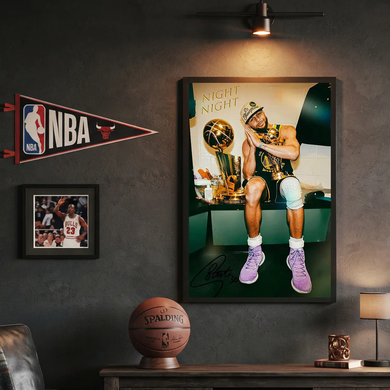 Stephen Curry Super Basketball Star Print Canvas Wall Art - Plexiglass Black Frame Poster, Durable Fade-Resistant Home Decor Collectible, Framed