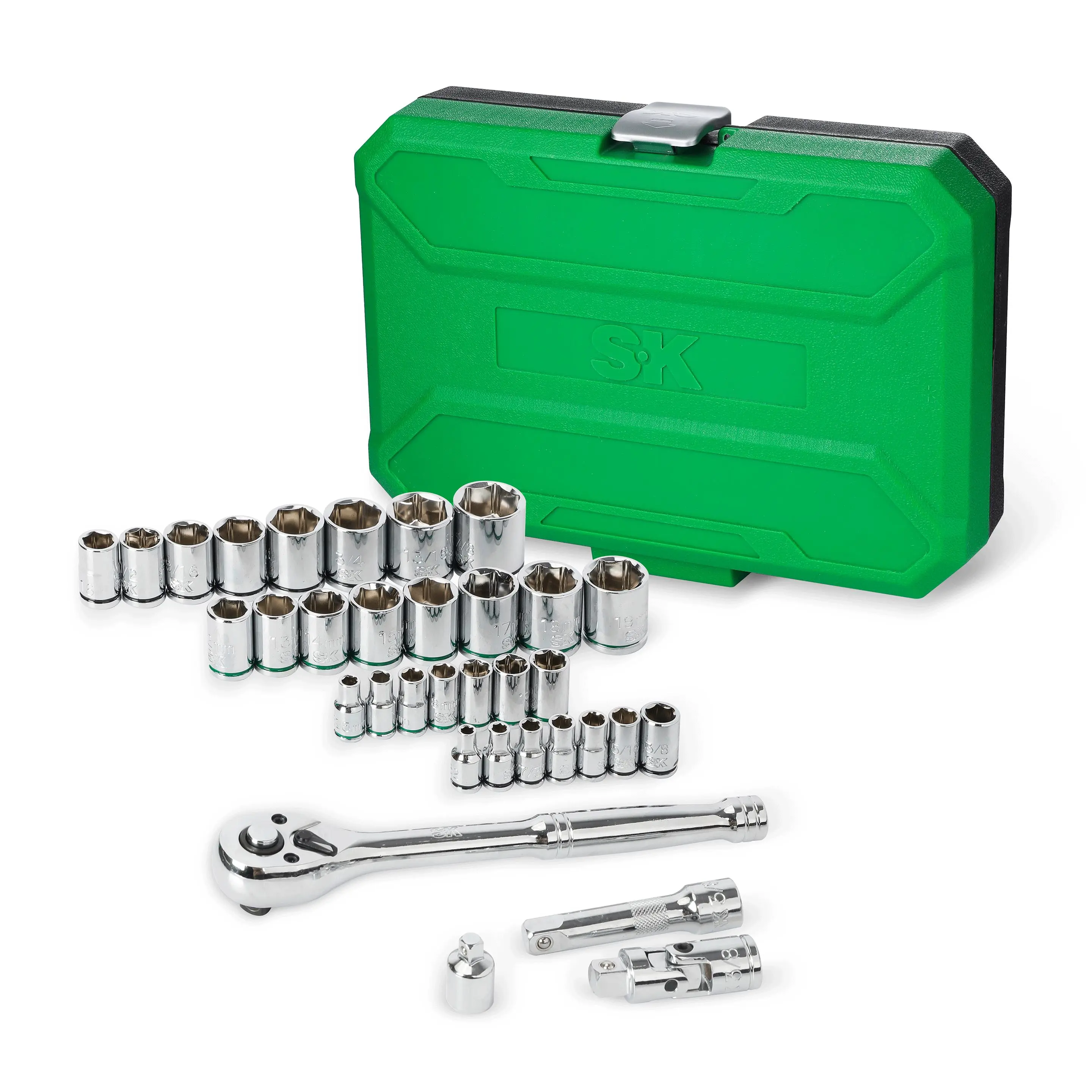 1/4" & 3/8" Drive 34 Piece Socket Set, #SK01541 1/4" & 3/8" Drive 34 Piece Socket Set, #SK01541