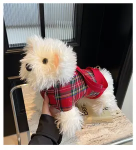 Plush Dog Crossbody Bag for Women, Fuzzy Westie Shape Purse Fits All iPhones, Cute Animal Shoulder Bag for Kidulting & Dog Lovers, US Local Shipping gifts for her 2026 birthday gift holiday surprise gift  adults gifts