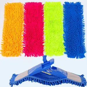 Microfiber Mop Washable Head Pads for Flat Spray Mops - Replacement Pads in 4 Vibrant Colors for Kitchen & Household Cleaning Tools