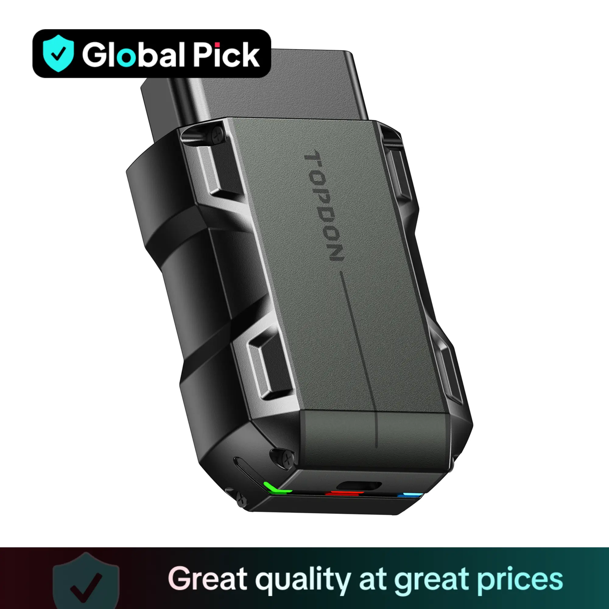 TOPDON TopScan OBD2 Scanner, Wireless Bluetooth-compatible 8+ Reset Services BI-Directional System Diagnostic Tool for iOS & Android, Professional Car