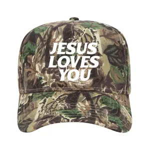 Jesus Loves You Camo Uni Trucker Hat