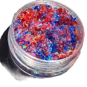 'Merica! Handmade Organic Aloe Glitter Gel Makeup Cosmetic for Kids & Adults Sparkle Face Body Hair Safe Natural Fun Versatile Party Event