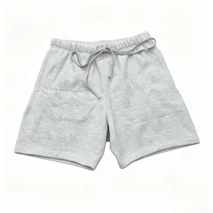 Light Oatmeal Mens Everyday Oversized Shorts Heavyweight Ultra Soft Fleece Boxy Casual Streetwear