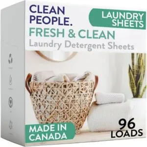 Laundry detergent sheets laundry soap ultra concentrated recyclable packaging stain fighting fresh scent 96 pack