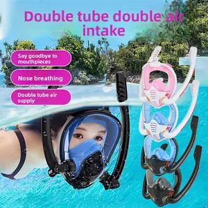 Snorkeling Sanbao Diving Mask Full Dry Snorkeling Equipment Respirator Diving Goggles Diving Equipment Adult Child