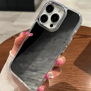 Electroplated Acrylic Durable Beauty Mirror Case, Anti-Drop Protective Phone Cover for Women/girls, Compatible with iPhone 17 Pro Max to iPhone 11