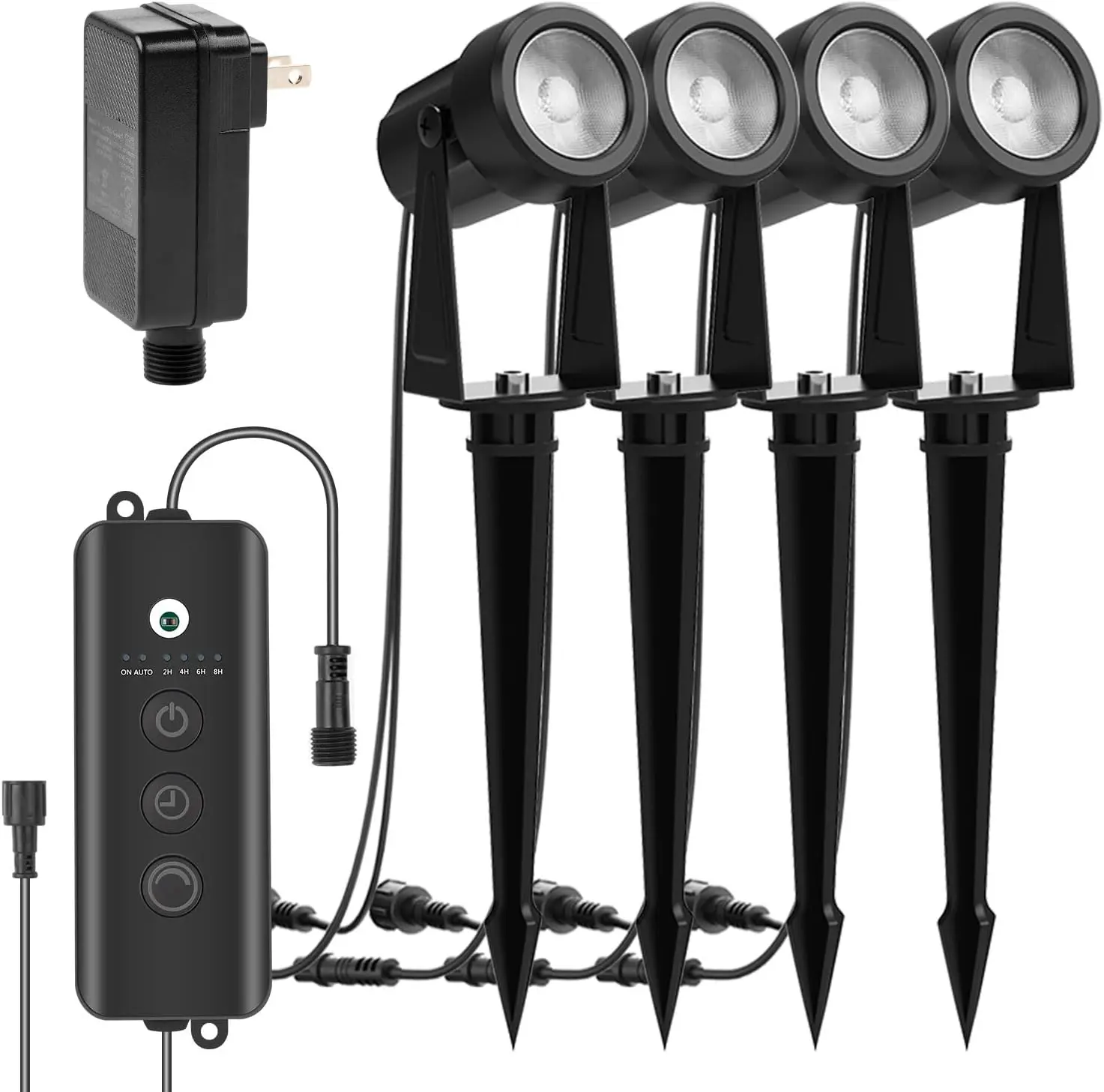 Low Voltage Landscape Lights LED with Sensor IP65 Waterproof Outdoor Spotlights for Yard Garden Pathway Plant Tree Spoltights Dimmable with Timer Auto ON Off, Outdoor Landscape Lighting