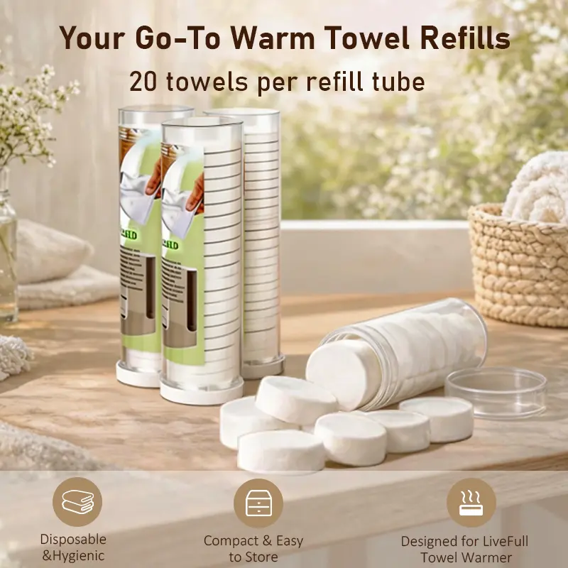LiveFull Towel Refills for Hot Towel Warmer-60 / 120 / 180 Pcs Options LiveFull Towel Refills for Hot Towel Warmer-60 / 120 / 180 Pcs Options