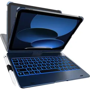 Keyboard Case for iPad 11th (A16, 2025) and iPad 10th Gen (10.9", 2022) - No Trackpad, 11-Color Backlight, 360? Rotatable, 7 Use Modes, Thin & Lightweight - Midnight Blue