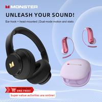 Black Headphone + Purple Earbuds