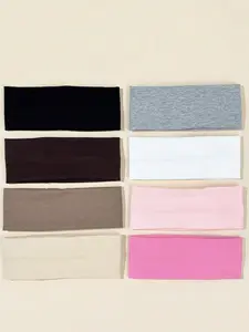 8pcs Women's Hair Bands, 8cm Elastic Sport Headbands, Workout Headbands, Casual Striped Design, Perfect for Outdoor Fitness, Commute, Holidays, Fashion Accessories