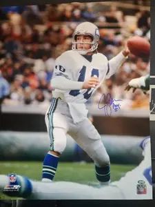 Jim Zorn Auto 16x20 Photo Seattle Seahawks Mill Creek COA Biblical Inscription