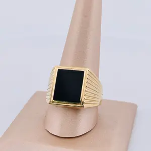 Anillo de hombre 14k con piedra Onyx
