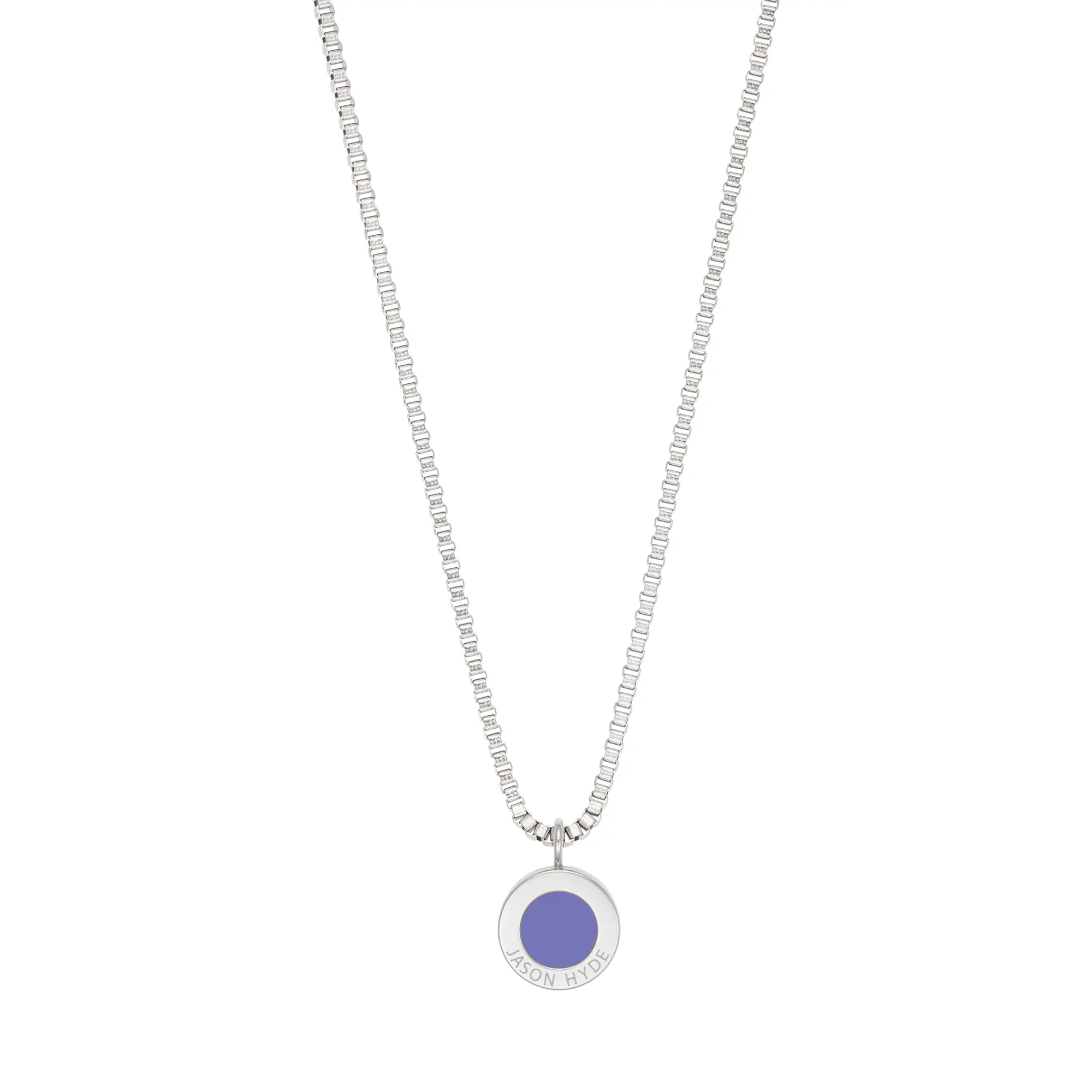 OCEAN PERSIAN BLUE CHIP SILVER NECKLACE