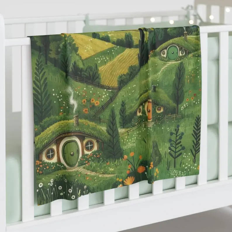 TheShire Blanket, LOTRs Blanket, TheHobbit Blanket, LOTR Cozy Plush Fleece Blanket, LOTR Sherpa Blanket