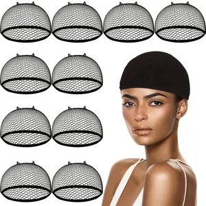 10-Piece Mesh Wig Caps & Fishnet Hair Net for Women, Nylon Weaving Net for Halloween Cosplay