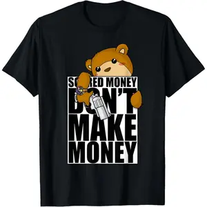 Graphic Hip Hop Teddy Hustle Hard Soft Short Sleeve T-Shirt