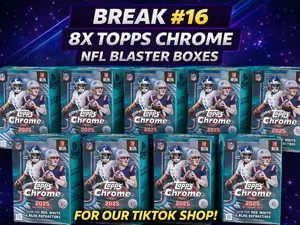 BREAK #16 8X TOPPS CHROME NFL BLASTER BOXES/ PICK YOUR NUMBER, RANDOM TEAM BREAK