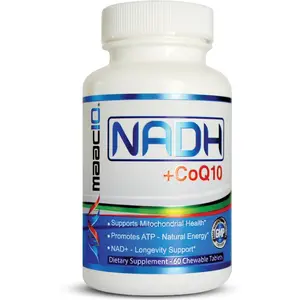 MAAC10 NADH+CoQ10 50mg Panmol NADH and 100mg CoEnzyme Q10 - Great Tasting Chewables Healthcare Vitamin