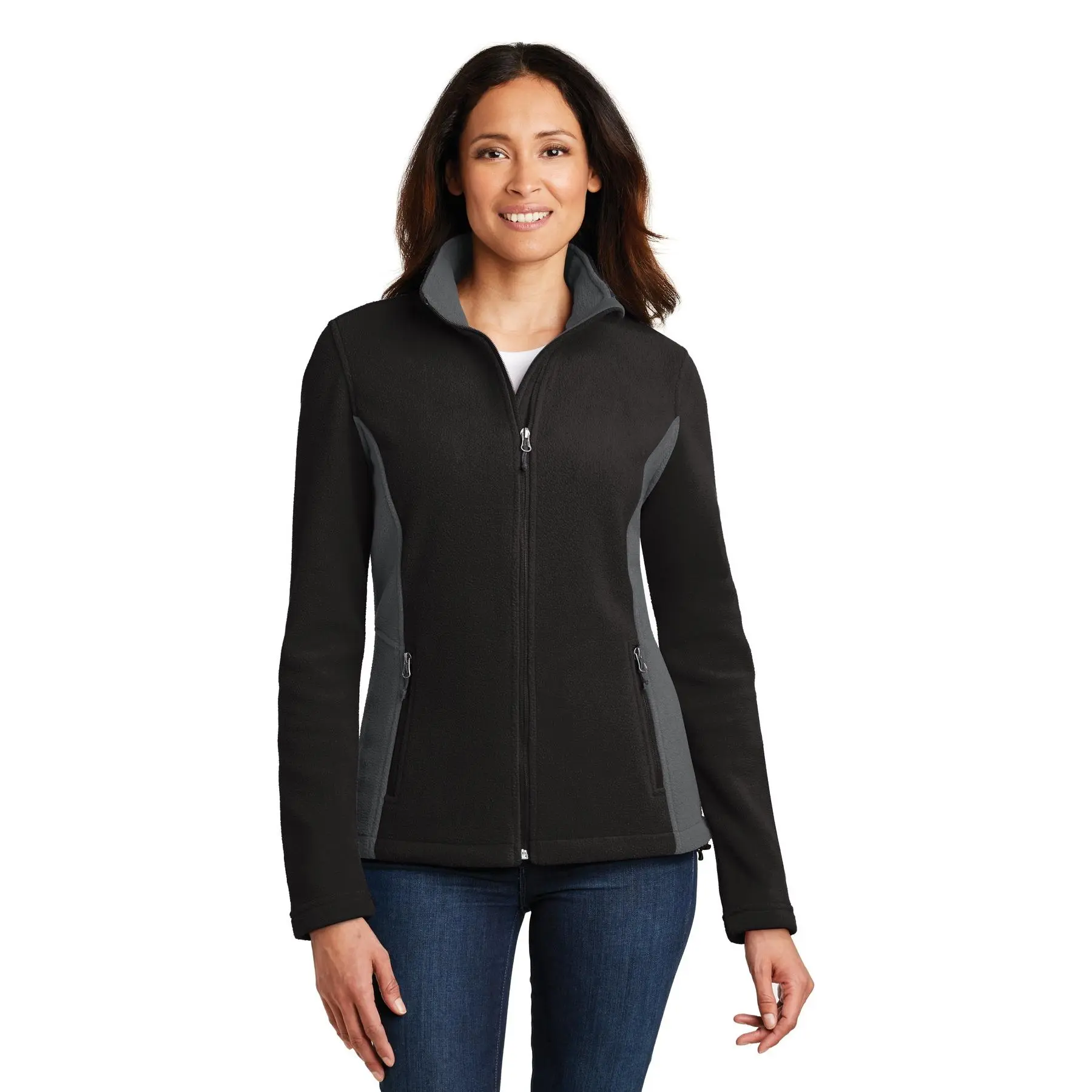 Port Authority® Ladies Colorblock Value Fleece Jacket. L216