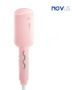 Novus Pink 1.25 inch Wide Deep Wave Hair Waver with Negative lonic,	 multi-functional,hair